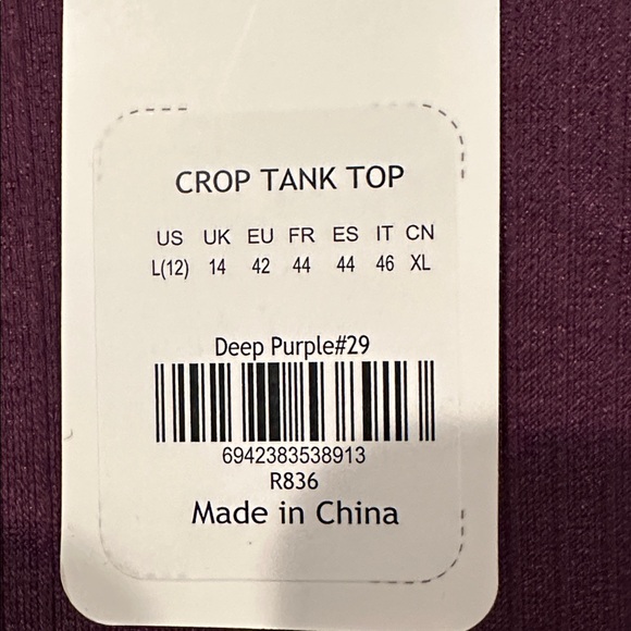 Seamless Ribbed Racerback Crop Tank - Picture 8 of 8